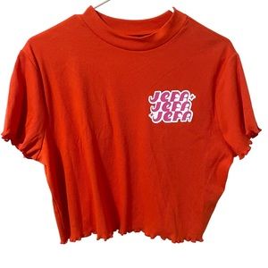 LATINO JEFFA PLUS SIZE CROPPED SHIRT ORANGE